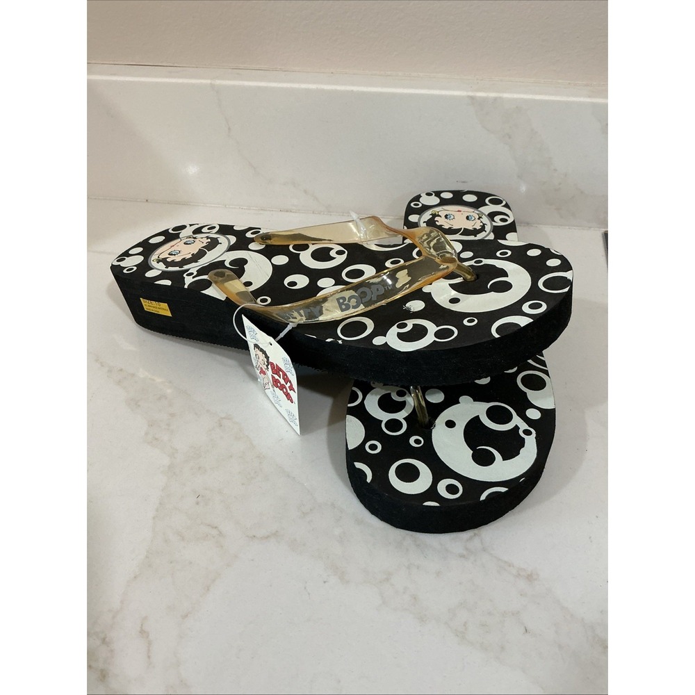 NWT Betty Boop Women's Size 10 Flip-Flops Sandals Thong Style Wedge
